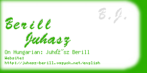 berill juhasz business card